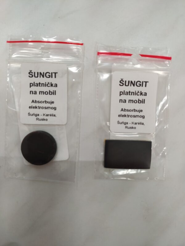 Šungitové kamene Šungit - platnička na mobil Variant: Kruh