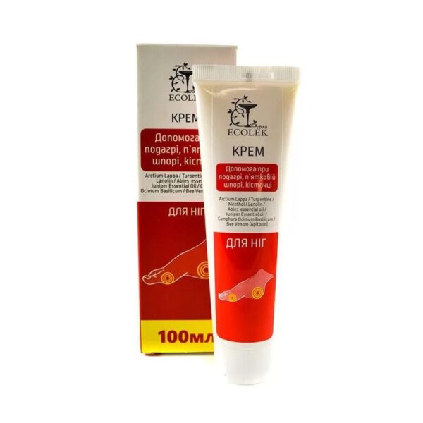 Krém na starostlivosť o nohy, pätné ostrohy, haluxy a dna - 100ml - Ecolek