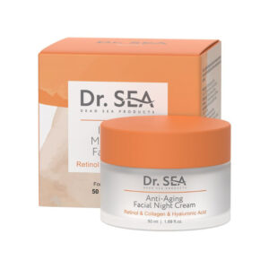 Anti-aging nočný krém na tvár s retinolom, kolagénom a kyselinou hyalurónovou - 50ml - Dr. Sea